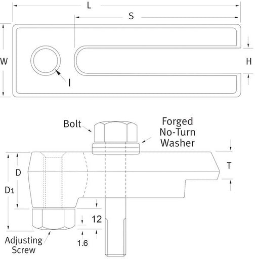 Clamps And Accessories - Mould Clamp- Open Toe Clamp Only