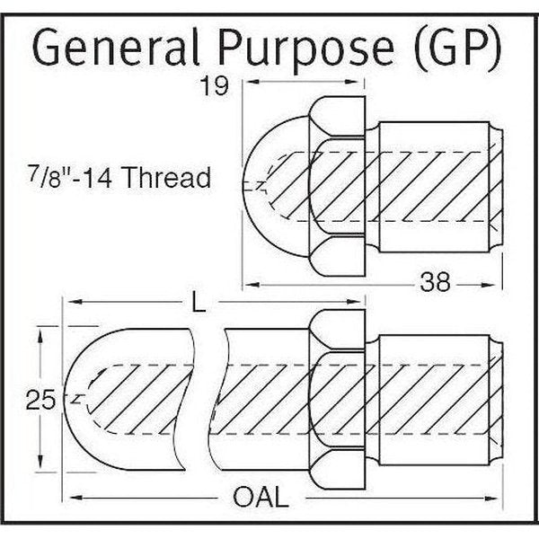 Nozzle Tip - GP 38mm Long Nozzle Tip