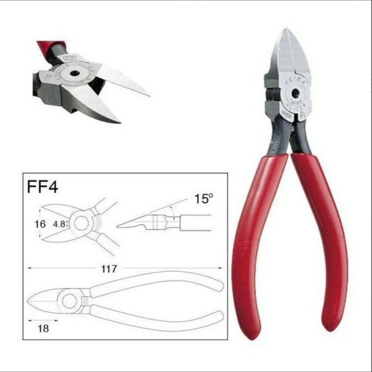 XXL Keiba Flat Faced Cutter 117mm - FF4