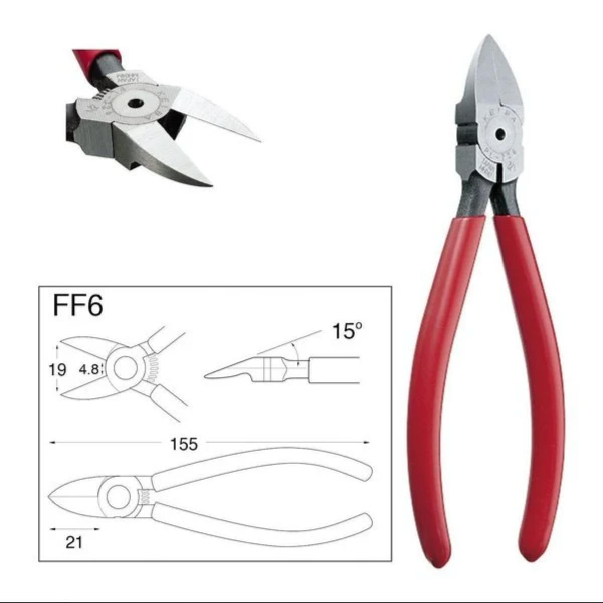 XXL Keiba Flat Faced Cutter 155mm - FF6