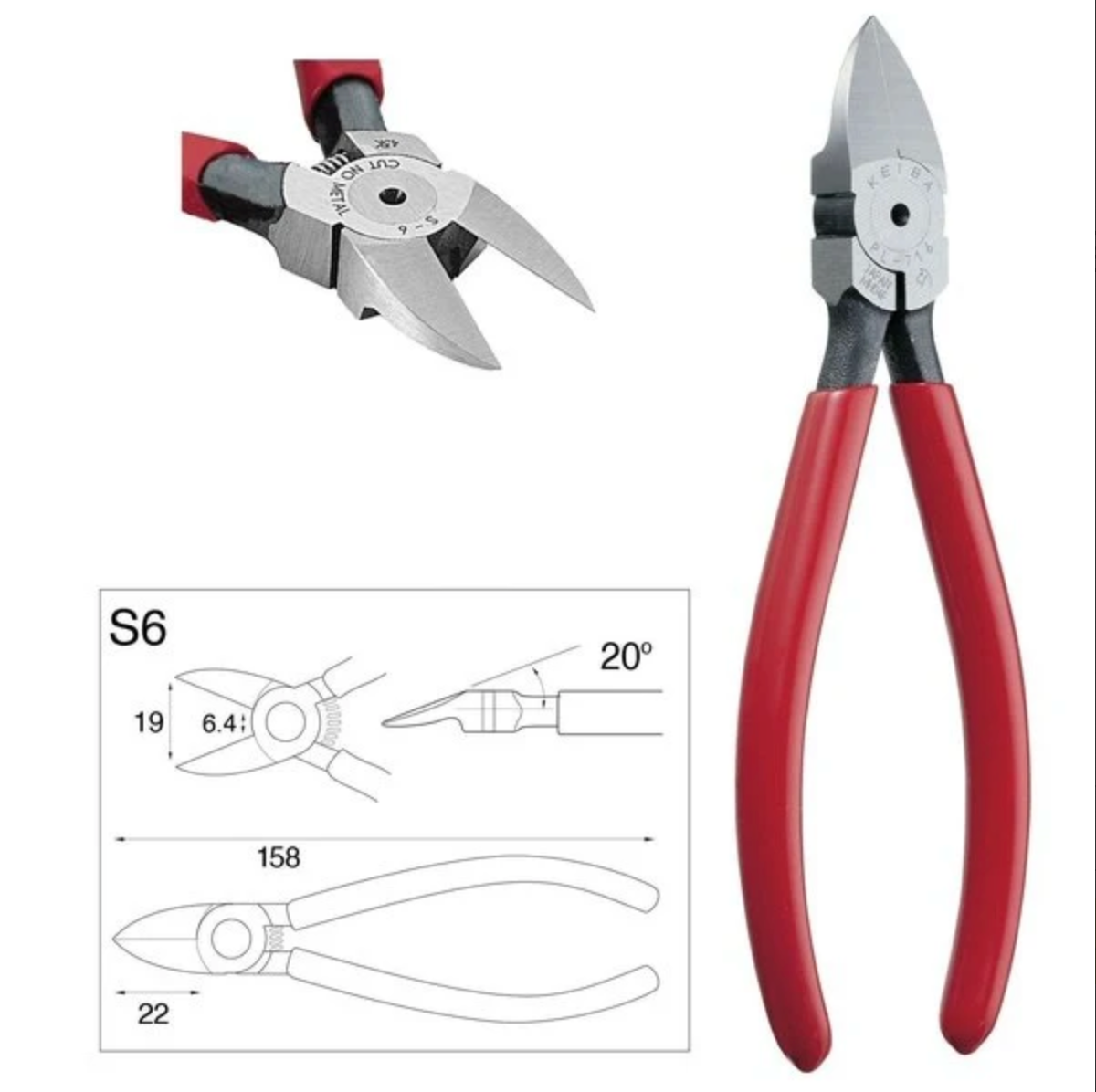 XXL Keiba Curved Back Cutter 158mm - S6