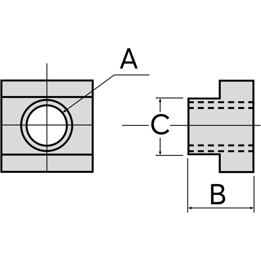 T-Slot Nuts - Extra Long
