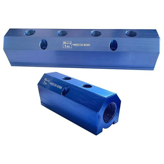 Water Manifold - Aluminium Blue
