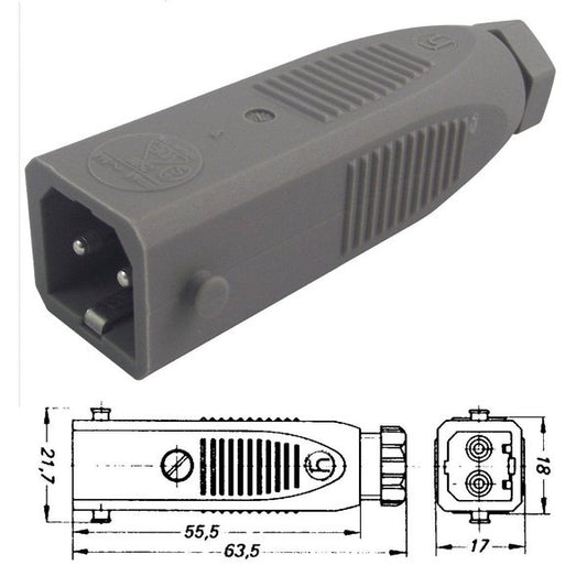 Electrical-plugs - Plug 2+earth 240v 16A Use With STAK-20