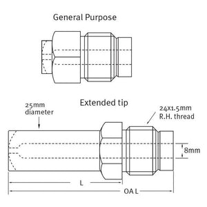 OEM Nozzle Tips - Arburg Type Nozzle Tips- General Purpose