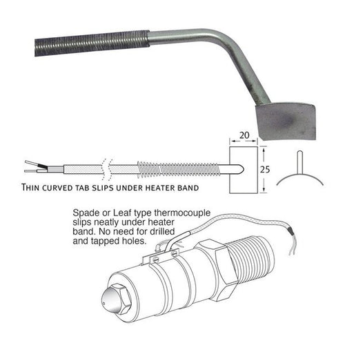 Standard Thermocouple - Spade (Leaf Type) Thermocouple