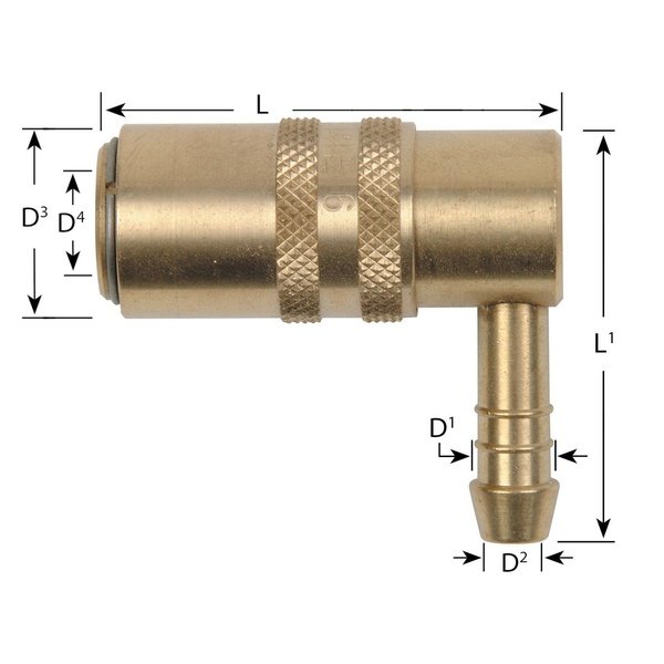 Euro Series compatible 90 socket couplings with hose tail – Nickerson PMS