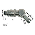 Waterline - RPL Compatible 135 Degree Socket Couplings With Hose Tail